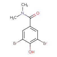 Chemical structure of 3,5-dibromo-4-hydroxy-N,N-dimethylbenzamide - CSSB00020895102
