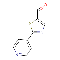 Chemical structure of 2-(pyridin-4-yl)-1,3-thiazole-5-carbaldehyde - CSSB00000686005