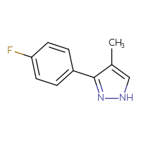 Chemical structure of 3-(4-fluorophenyl)-4-methyl-1H-pyrazole - CSSB00000047133