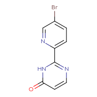 Chemical structure of 2-(5-bromopyridin-2-yl)-3,4-dihydropyrimidin-4-one - CSSB00013319346