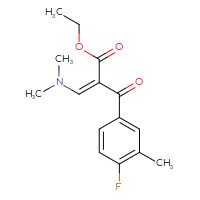 Chemical structure of ethyl (2Z)-3-(dimethylamino)-2-[(Z)-4-fluoro-3-methylbenzoyl]prop-2-enoate - CSSB21331877422