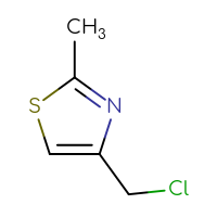 Chemical structure of 4-(chloromethyl)-2-methyl-1,3-thiazole - CSSB00015186478