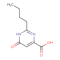 Chemical structure of 2-butyl-6-oxo-1,6-dihydropyrimidine-4-carboxylic acid - CSSB00014130774