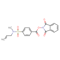 Chemical structure of 1,3-dioxo-2,3-dihydro-1H-isoindol-2-yl 4-[methyl(prop-2-en-1-yl)sulfamoyl]benzoate - CSSB00116214302