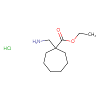 Chemical structure of ethyl 1-(aminomethyl)cycloheptane-1-carboxylate hydrochloride - CSSB20963519969