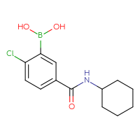 Chemical structure of [2-chloro-5-(cyclohexylcarbamoyl)phenyl]boronic acid - CSSB02531762998