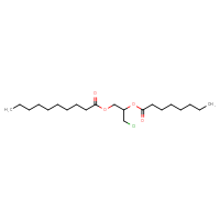 Chemical structure of 3-chloro-2-(octanoyloxy)propyl decanoate - CSSB00159243387