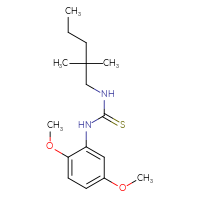 Chemical structure of 1-(2,5-dimethoxyphenyl)-3-(2,2-dimethylpentyl)thiourea - CSSB15327702006