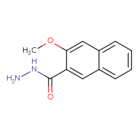 Chemical structure of 3-methoxynaphthalene-2-carbohydrazide - CSSB00000016254