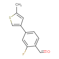 Chemical structure of 2-fluoro-4-(5-methylthiophen-3-yl)benzaldehyde - CSSB00012214316