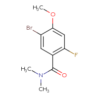 Chemical structure of 5-bromo-2-fluoro-4-methoxy-N,N-dimethylbenzamide - CSSB01072165544