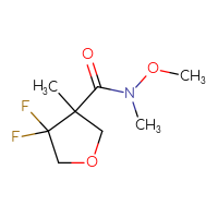 Chemical structure of 4,4-difluoro-N-methoxy-N,3-dimethyloxolane-3-carboxamide - CSSB07013238084