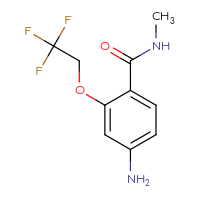 Chemical structure of 4-amino-N-methyl-2-(2,2,2-trifluoroethoxy)benzamide - CSSB00008166181