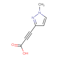 Chemical structure of 3-(1-methyl-1H-pyrazol-3-yl)prop-2-ynoic acid - CSSB00013369191