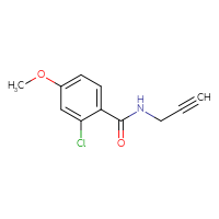Chemical structure of 2-chloro-4-methoxy-N-(prop-2-yn-1-yl)benzamide - CSSB00156223364