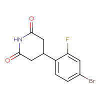 Chemical structure of 4-(4-bromo-2-fluorophenyl)piperidine-2,6-dione - CSSB00005726056