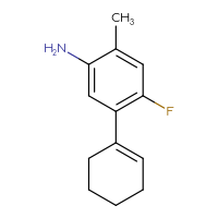 Chemical structure of 5-(cyclohex-1-en-1-yl)-4-fluoro-2-methylaniline - CSSB00014797501