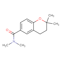 Chemical structure of N,N,2,2-tetramethyl-3,4-dihydro-2H-1-benzopyran-6-carboxamide - CSSB06856209300