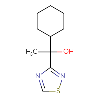 Chemical structure of 1-cyclohexyl-1-(1,2,4-thiadiazol-3-yl)ethan-1-ol - CSSB00155242496