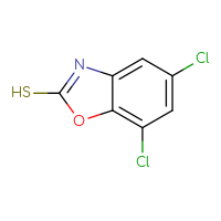 Chemical structure of 5,7-dichloro-1,3-benzoxazole-2-thiol - CSSB00000189166