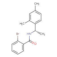 Chemical structure of 2-bromo-N-[(1S)-1-(2,4-dimethylphenyl)ethyl]benzamide - CSSB12986755889