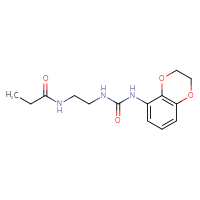 Chemical structure of N-(2-{[(2,3-dihydro-1,4-benzodioxin-5-yl)carbamoyl]amino}ethyl)propanamide - CSSB01673241595