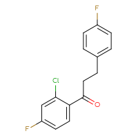 Chemical structure of 1-(2-chloro-4-fluorophenyl)-3-(4-fluorophenyl)propan-1-one - CSSB00020571322