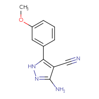Chemical structure of 3-amino-5-(3-methoxyphenyl)-1H-pyrazole-4-carbonitrile - CSSB00010587905