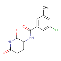 Chemical structure of 3-chloro-N-(2,6-dioxopiperidin-3-yl)-5-methylbenzamide - CSSB00050511702