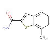 Chemical structure of 7-methyl-1-benzothiophene-2-carboxamide - CSSB00010392049