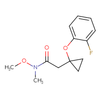 Chemical structure of 2-[1-(2-fluorophenoxy)cyclopropyl]-N-methoxy-N-methylacetamide - CSSB15046472174