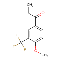 Chemical structure of 1-[4-methoxy-3-(trifluoromethyl)phenyl]propan-1-one - CSSB00010150738