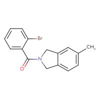 Chemical structure of 2-(2-bromobenzoyl)-5-methyl-2,3-dihydro-1H-isoindole - CSSB00789923372