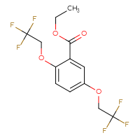 Chemical structure of ethyl 2,5-bis(2,2,2-trifluoroethoxy)benzoate - CSSB00105481194