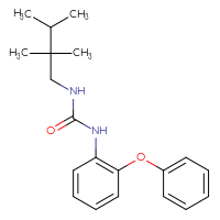 Chemical structure of 1-(2-phenoxyphenyl)-3-(2,2,3-trimethylbutyl)urea - CSSB21432522955