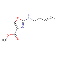 Chemical structure of methyl 2-[(but-3-en-1-yl)amino]-1,3-oxazole-4-carboxylate - CSSB06750825463
