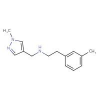 Chemical structure of [(1-methyl-1H-pyrazol-4-yl)methyl][2-(3-methylphenyl)ethyl]amine - CSSB00007975025