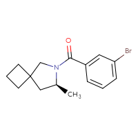 Chemical structure of (7S)-6-(3-bromobenzoyl)-7-methyl-6-azaspiro[3.4]octane - CSSB02493949082