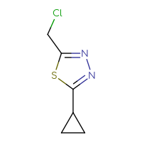 Chemical structure of 2-(chloromethyl)-5-cyclopropyl-1,3,4-thiadiazole - CSSB00011996954