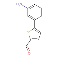 Chemical structure of 5-(3-aminophenyl)thiophene-2-carbaldehyde - CSSB00029299007