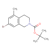 Chemical structure of tert-butyl 7-bromo-5-methyl-1,2,3,4-tetrahydroisoquinoline-2-carboxylate - CSSB03496567104