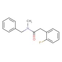 Chemical structure of N-benzyl-2-(2-fluorophenyl)-N-methylacetamide - CSSB00038850229