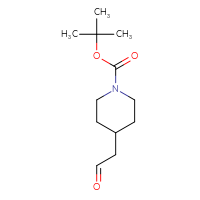 Chemical structure of tert-butyl 4-(2-oxoethyl)piperidine-1-carboxylate - CSSB00000050602