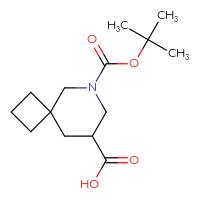 Chemical structure of 6-[(tert-butoxy)carbonyl]-6-azaspiro[3.5]nonane-8-carboxylic acid - CSSB00055641238