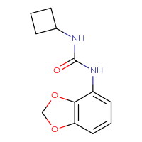 Chemical structure of 1-(2H-1,3-benzodioxol-4-yl)-3-cyclobutylurea - CSSB00046502920