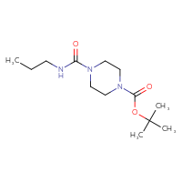 Chemical structure of tert-butyl 4-(propylcarbamoyl)piperazine-1-carboxylate - CSSB00000024707