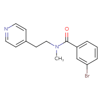 Chemical structure of 3-bromo-N-methyl-N-[2-(pyridin-4-yl)ethyl]benzamide - CSSB00007811356
