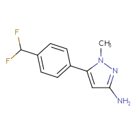 Chemical structure of 5-[4-(difluoromethyl)phenyl]-1-methyl-1H-pyrazol-3-amine - CSSB00125608667