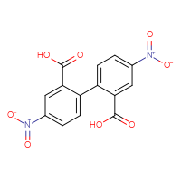 Chemical structure of 4,4'-dinitro-[1,1'-biphenyl]-2,2'-dicarboxylic acid - CSSB00020642378