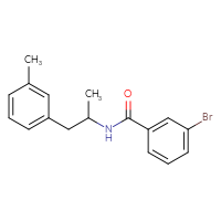 Chemical structure of 3-bromo-N-[1-(3-methylphenyl)propan-2-yl]benzamide - CSSB01138522678